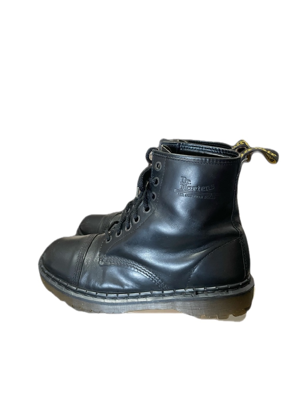 Rare 90s Vintage Dr. Martens England Black Leather 8761 Boots Cap Toe
